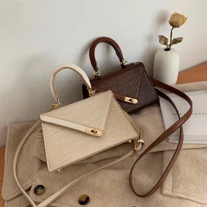 Vintage Alligator Women Shoulder Bags Designer Handbags Luxury Crocodile Pu Leather Crossbody Bag Chic Lock Small Flap Purse Sac