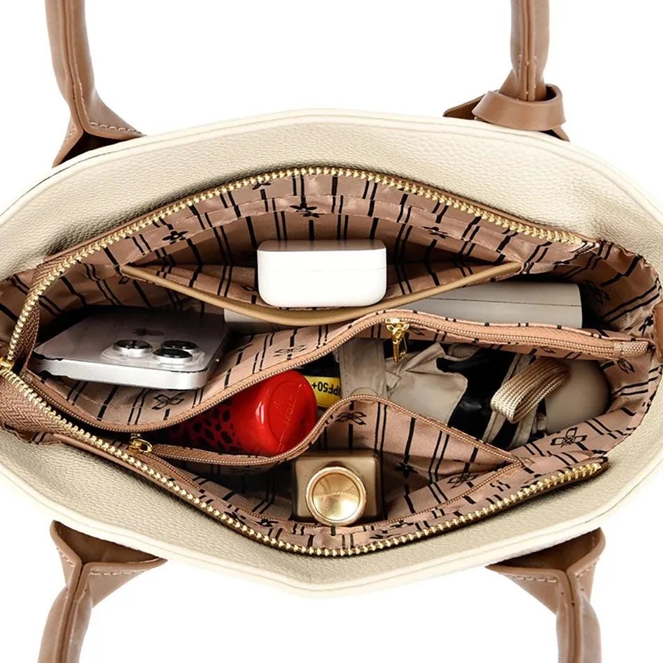 Woman Tote Handbags Small Leather Multifunction Zipper Crossbody Purses